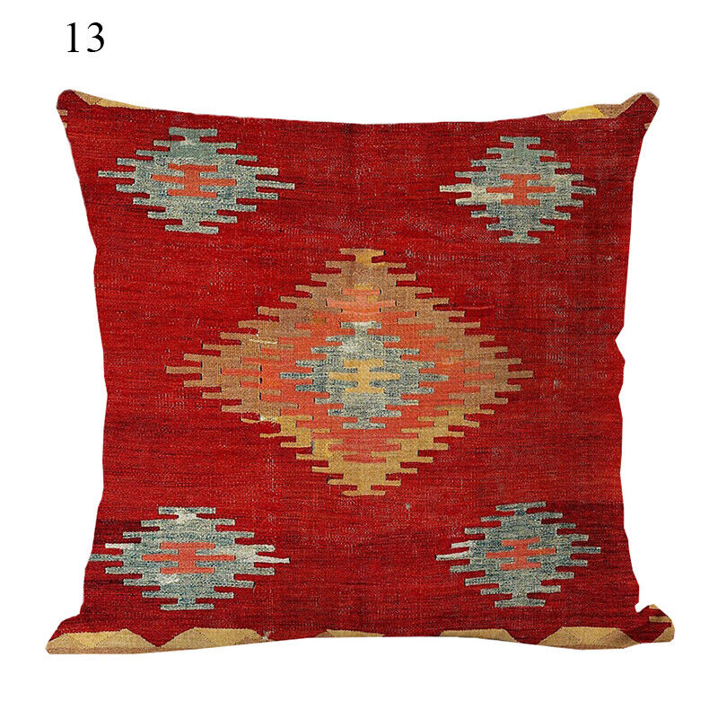 Ethnic Boho Mandala Print Throw Pillow Case Sofa Cushion Cover Home Decor Vinantica