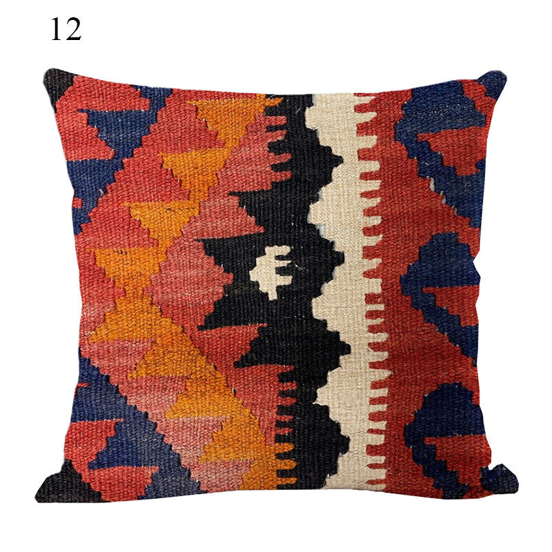 Ethnic Boho Mandala Print Throw Pillow Case Sofa Cushion Cover Home Decor Vinantica