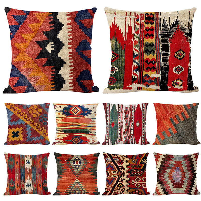 Ethnic Boho Mandala Print Throw Pillow Case Sofa Cushion Cover Home Decor Vinantica