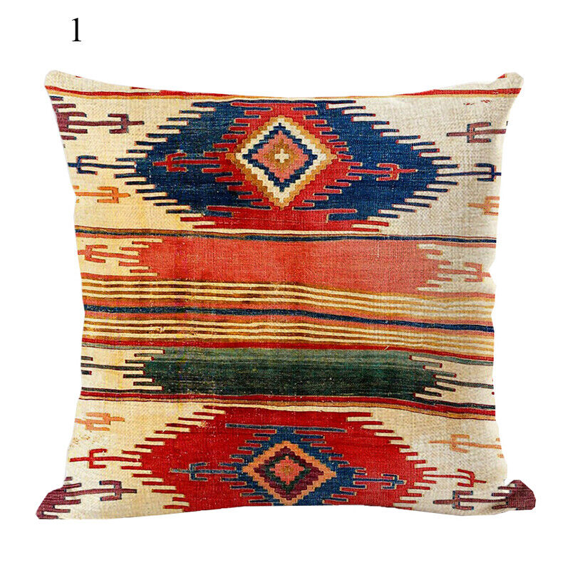 Ethnic Boho Mandala Print Throw Pillow Case Sofa Cushion Cover Home Decor Vinantica