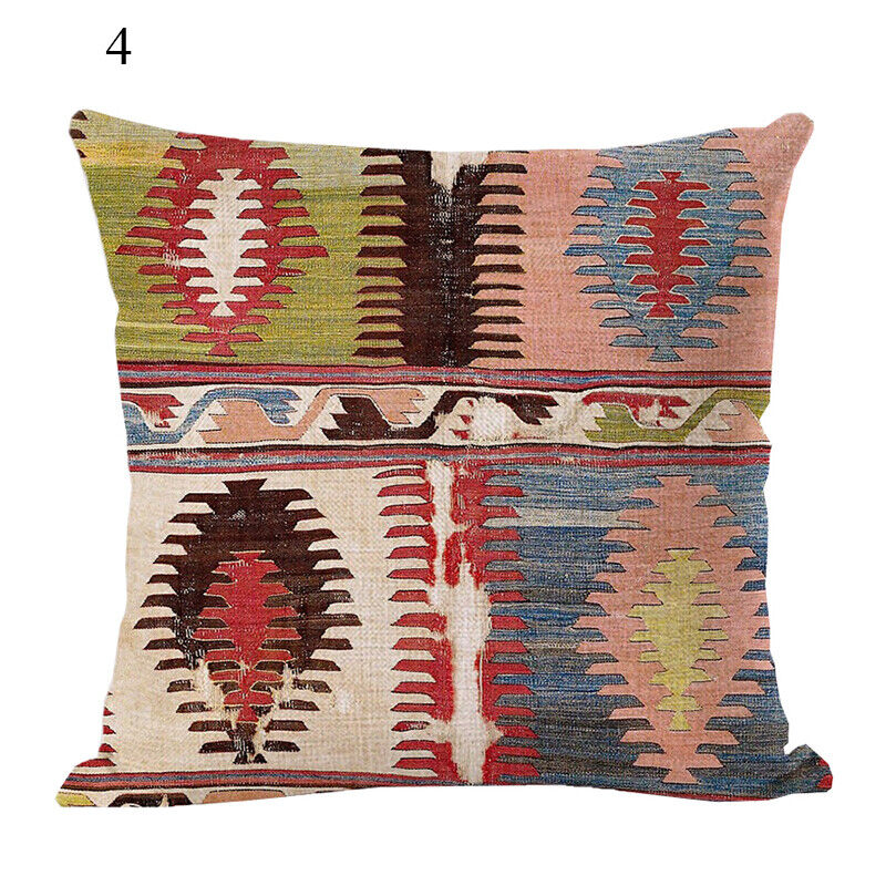 Ethnic Boho Mandala Print Throw Pillow Case Sofa Cushion Cover Home Decor Vinantica