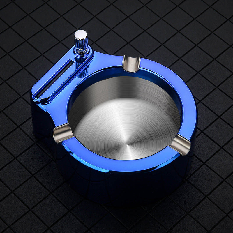 Retro Metal Ashtray, Cigarette Lighter