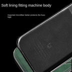 Luxurious leather case with integrated, foldable ring stand for the iPhone
