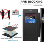 Magnetic Samsung Flip Case | Leather Look with Card Slot