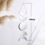 Moon phases mirror wall hanging