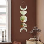 Moon phases mirror wall hanging