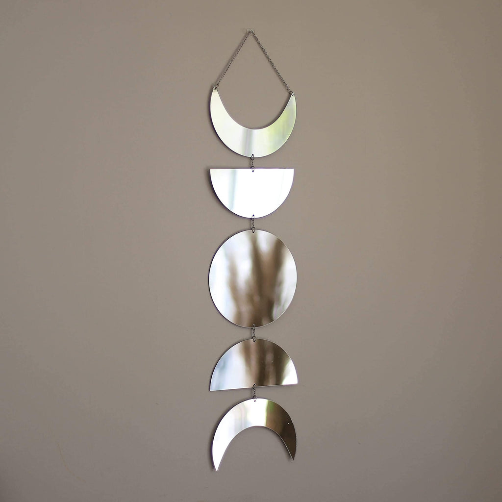 Moon phases mirror wall hanging