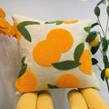 Orange Embroidered Decorative Pillow